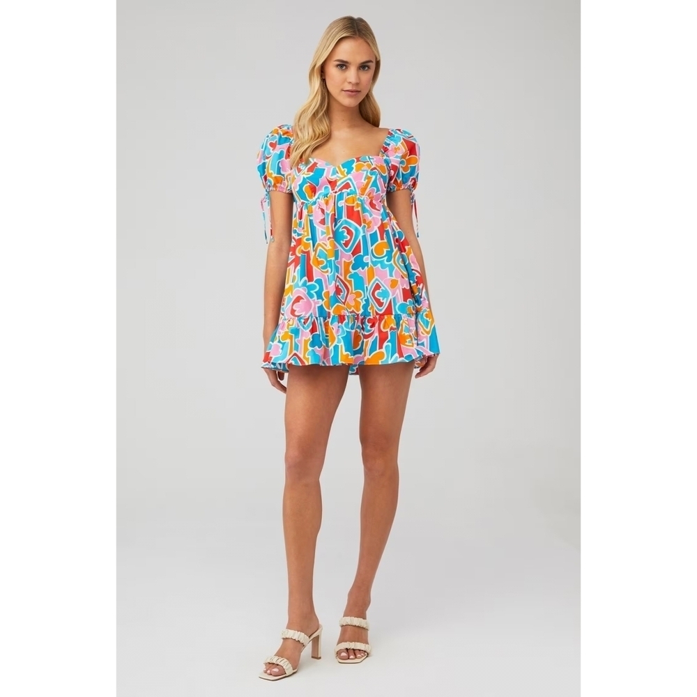 Amana Uprichard Sicily Multicolor Mini Dress Size Medium